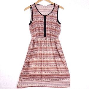 Papaya Boho Midi Dress Womens M Sleeveless Festival Cottagecore‎ Tribal Print